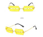 Rimless Rectangle Razor Blade Party Sunglasses