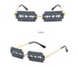 Rimless Rectangle Razor Blade Party Sunglasses