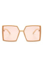 Square Flat Top Large Oversize Fashion Sunglasses