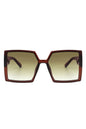 Square Flat Top Large Oversize Fashion Sunglasses