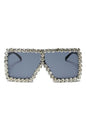 Women Square Oversize Rhinestone Sunglasses