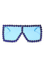 Women Square Oversize Rhinestone Sunglasses