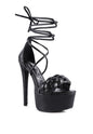 TWERK TIE-UP BRAIDED HIGH PLATFORM SANDALS