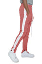 SINGLE STRIPE ANKLE ZIPPER TRACK PANTS