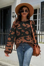 Leopard Drop Shoulder Sweater - Image #11