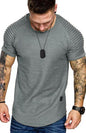 Men's Casual Poly Blend Ribbed Sleeve Tee