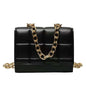 SQUARE QUILTED DESIGN CHAIN LINK HANDLE BAG