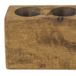 Distressed Maple Stain 4 Hole Sugar Mold Candle Holder