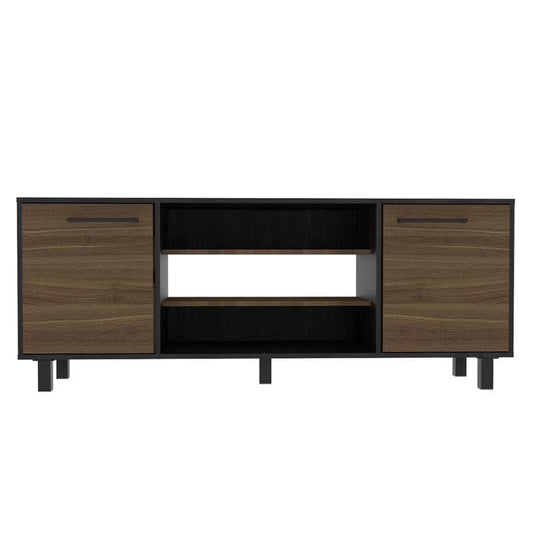 Sleek and Stylish Carbon Espresso Television Stand