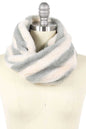 Stripe Fur Tube Infinity Scarf