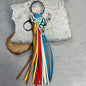 Rhinestone Bull Keychain with Tassel